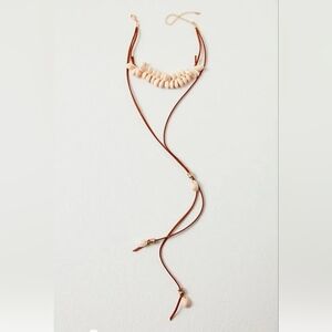 FREE PEOPLE Katie Leather Shell Choker